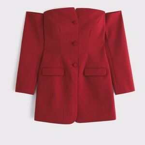 Abercrombie & Fitch Strapless Red Dress